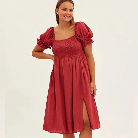 New Look Rust Midi Dress - Picture 1 of 6